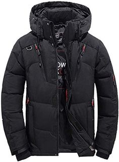Joe Wenko Men Casual Zipper Thick Sherpa Lined Hooded Overcoat Parka Jacket Coat