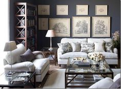 Dark Blue Gray Living Room before + after: a drab texas home gets a dose of l.a. cool | dark Dark Blue Gray Living Room before + after: a drab texas home gets a dose of l.a. cool | dark