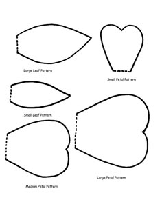 rose petal printable templates paperflorals pinterest paper