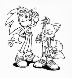 The Happy Tails In Sonic Coloring Page Coloring pages Coloring books