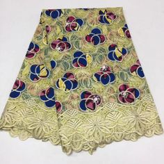 FREE SHIPPING!!! Exotic Diva Fashion Embroider Sequins Fabric By The Yard Elastic Used For Gold Dress-Bridal-Decorations