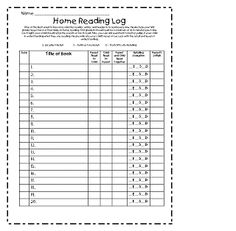reading log printable