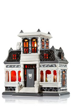 haunted house luminary mini drop in candleholder slatkin co bath and body works haunted house