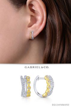 Glamour Jewelry 10K Yellow Gold Huggie Hoops Earrings Pave Diamond Ear Huggies Fashion Jewelry for Her Huggie Earrings Delicate Earrings