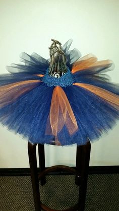 TOTTENHAM FOOTBALL TUTU ROMPER Navy Blue Cutest Fan Silver Football White Dress