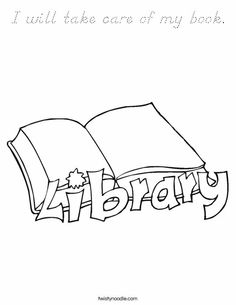 library coloring page