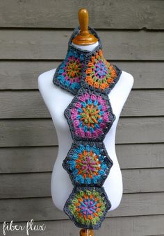 Check Out This Stunning Hexagon Scarf By Fiber Flux Made With Lions Pride Woolspun