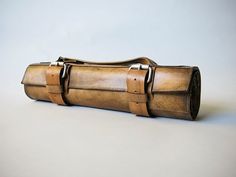 The Worn Leather Knife Roll Kitchens Knives And