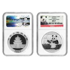 30 g 2018 China Silver Panda 10 Yuan NGC MS70 Early Releases Bilingual Black