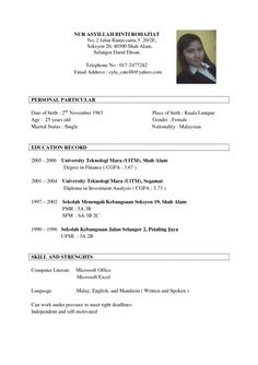 Resume Sample Resume At Malaysia example of resume for job application in malaysia resumescvweb sample template applying job