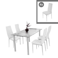 Glass Dining Set Round Dining Table With 4Pcs Dining Chair Faux Endearing White Leather Dining Room Chairs Sale 2018 Glass Dining Set Round Dining Table With 4Pcs Dining Chair Faux Magnificent White Leather Dining Room Chairs Sale Design Inspiration