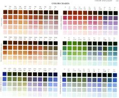 color charts i have made these and encouraged my students to do richard schmid color charts