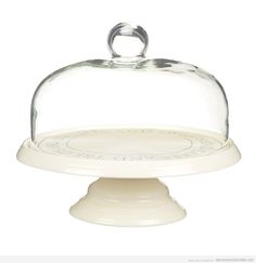 Kitchen Craft Classic Collection Ceramic Cake Stand With Glass Dome Kitchen Craft Classic Collection Ceramic Cake Stand With Glass Dome