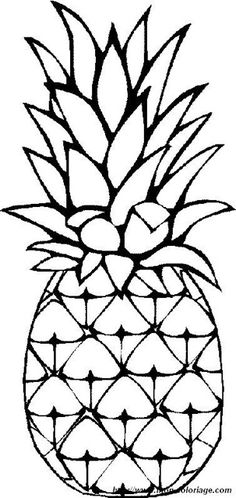 Fruits Coloring Page To Print Out And Color Picture Pineapples