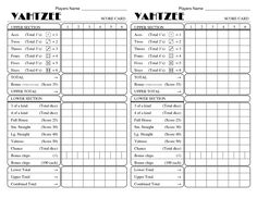 Adorable image intended for yahtzee score sheets printable Wild image inside yahtzee score sheets printable