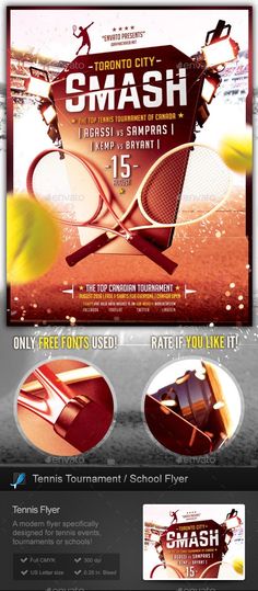tennis flyers templates free