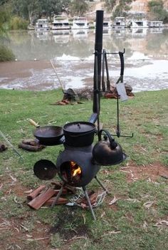 New Ozpig Wok Camp Kitchen Cookware Woks Camping Cooking Plates Carbon Steel