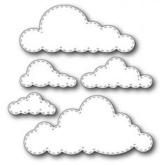 small cloud pattern use the printable outline for crafts creating