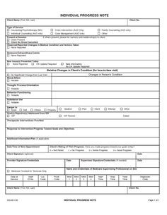 medical progress note sample