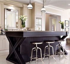 Bar height kitchen island