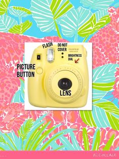 the back of a polaroid camera with labels that i made polaroidzzz
