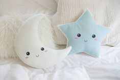 Luminous Cushion Baby Comforter Toy Toddler Throw Pillow for Kid Moon Lunar