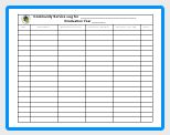 service hours log sheet printable community service hours chart community service log sheet printable