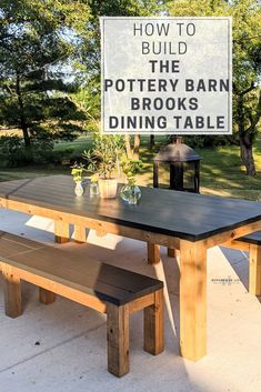 Decks, Outdoor, Pottery Barn, Diy Farmhouse Table Plans, Diy Farmhouse Table, Diy Farm Table, Outdoor Farm Table, Pottery Barn Outdoor Furniture, Diy Patio Table