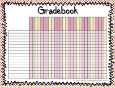 free printable gradebook