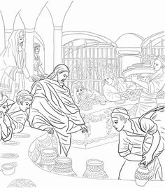 First Miracle Of Jesus At The Wedding Feast Cana Coloring Page From Mission Period Category Select 29991 Printable Crafts Cartoons