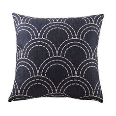 TOPBIGGER Japanese Wave Throw Pillow Cushion Cover Artwork Greyscale Background Cotton Linen Square Throw Pillow Case Decorative Cushion Cover Pillowcase for Sofa 18X 18