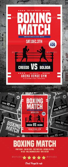 boxing poster template