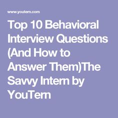 25 best behavioral interview