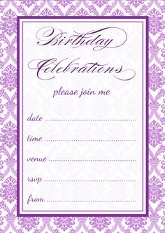 purple birthday invitation template koni polycode co