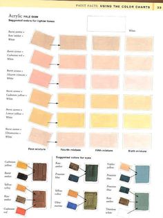 Color chart for painting skin tonesi have these very helpful if ...