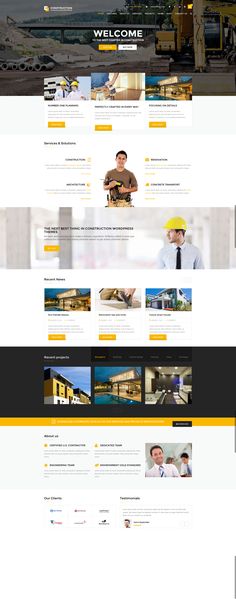 p download construction business website free psd template it was construction website