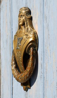 Vintage Style Brass Door Knocker Nude Lady Door Pull Nude Girl Knocker