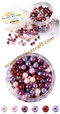 À faire soi-même 400pcs 4 mm mix couleurs Half Round Pearl Bead Flat Back Scrapbook pour Craf