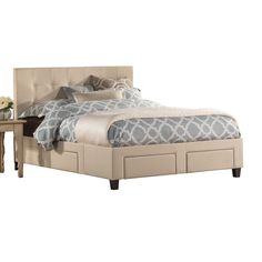 hillsdale duggan upholstered tufted 6 drawer storage queen king bed frame queen beige - King Size Bed Frame With Drawers Underneath hillsdale duggan upholstered tufted 6 drawer storage queen king bed frame queen beige - King Size Bed Frame With Drawers Underneath