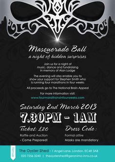 masquerade flyer template