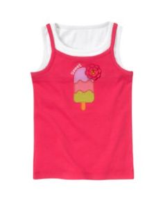 New Gymboree ICE CREAM SWEETIE white tank top girls 2T