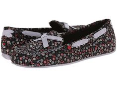 Womens Slippers UGG Belle Black Floral Suede Womens Slippers UGG Belle Black Floral Suede