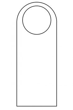 blank door hanger template for your design print and door handle signs template