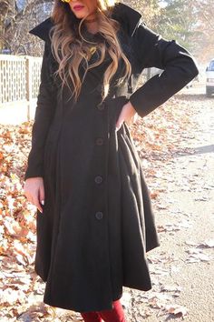 Winter European leopard colour womens praka outwear trench coat belted Jacket sz