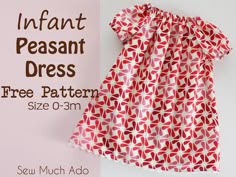 99 Best Little S Images Children Dress Baby Sewing This Simple Peasant Dress Pattern Is Sized 0 3m Roximately 8 12lbs
