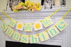 sunshine sign garland Baby shower decor CUSTOM COLORS Choose your color Birthday Banner Nursery room decor You Are My Sunshine Banner