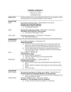 example of resume for medical assistant