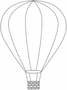 Hot air balloon pattern. Use the printable outline for crafts Hot air balloon pattern. Use the printable outline for crafts