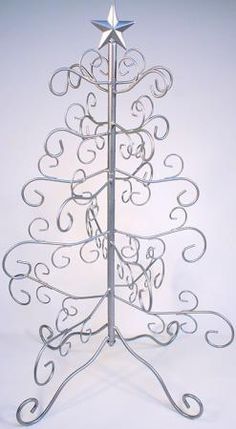Big 24 Silver Wire Ornament Display Tree Stand Holder Big 24 Silver Wire Ornament Display Tree Stand Holder