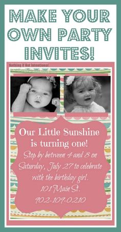 How To Make Your Own Party Invitations Save The Date Invitations